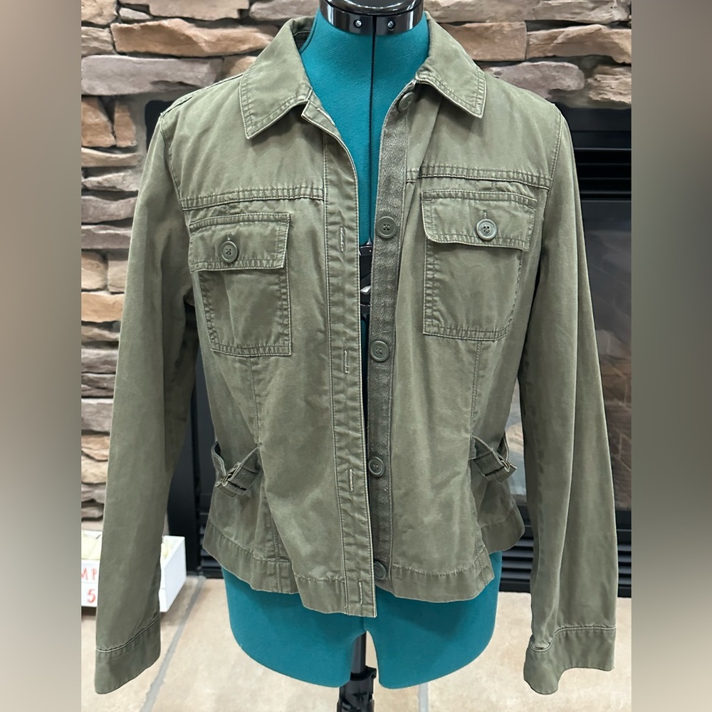Liz Claiborne Olive Utility Jacket